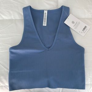 Athletes aurora crop ribbed tank